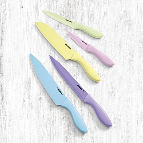 C55 10PCPL Ceramic Coated Knife Set with Blade Guard Sheaths (Pastel Bright's)