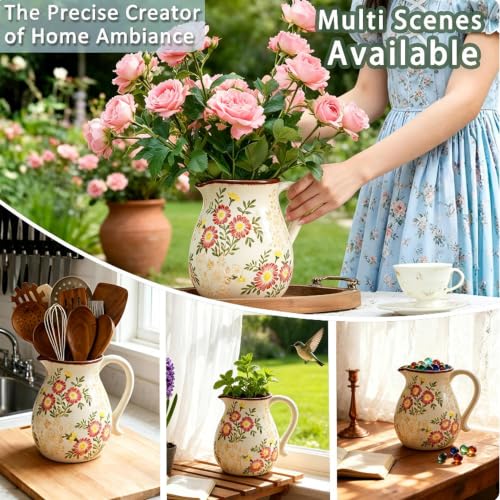 Farmhouse Ceramic Utensil Holder (daisy)