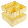 Woven Storage Baskets for Organizing (Yellow)