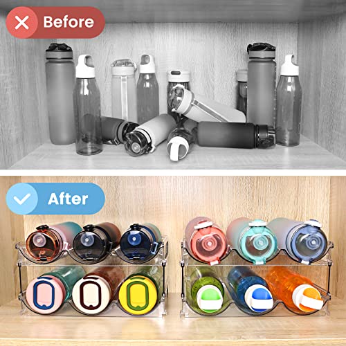 Water Bottle Organizer for Cabinet 4 Pack Water Bottle Holder (4 Pack)
