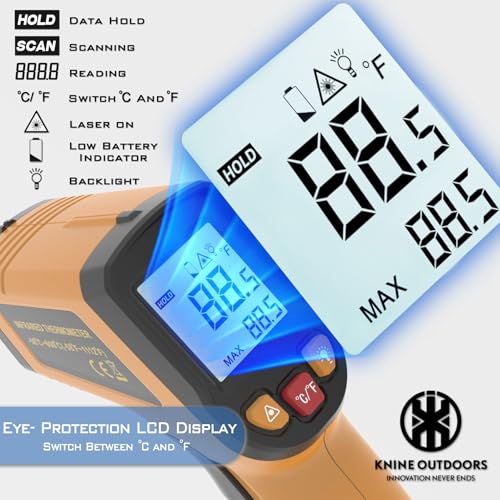 Infrared Thermometer Gun (Orange)