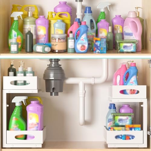 Under Sink Organizer (Standard Version / White - Double Pack)