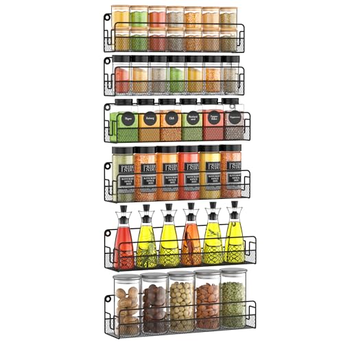 Wall Mounted Spice Rack Organizer (6 Tier)