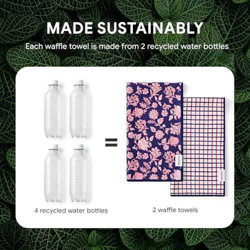 Waffle Kitchen Towel Set of 2 (Americana Bloom)