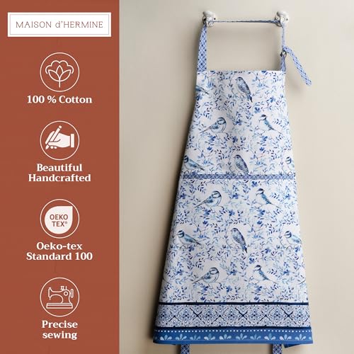 Aprons for women with Pocket 100% Cotton Pack of 1 (076 - Dutch Base)