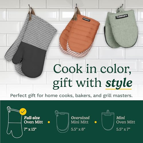 Cuisinart Heritage Kitchen Oven Mitts (Denim Pinstripe)