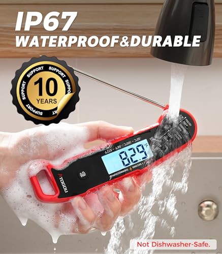 Professional Meat Thermometer Digital (Red)