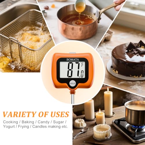 Digital Candy Thermometer with Pot Clip (Orange)