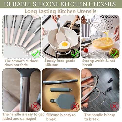 Stainless Steel Kitchen Cooking Utensil Set (Khaki)