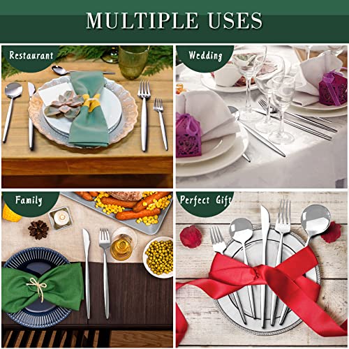 40 Piece Silverware Set for 8 (Silver)