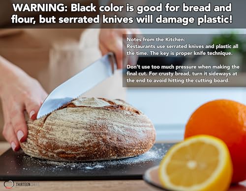 18x12 Black Cutting Board for Kitchen (Black)