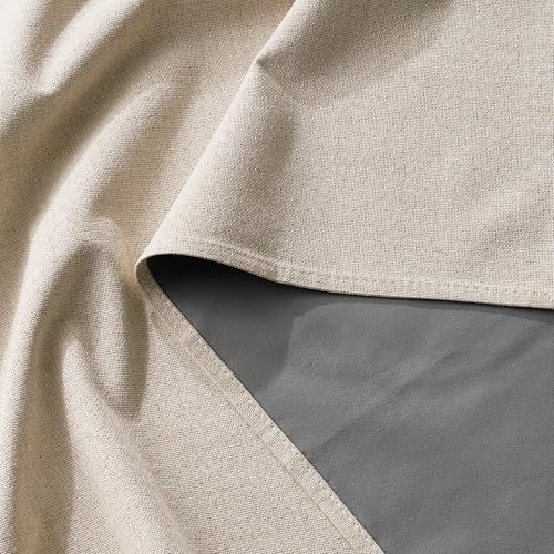 Warm Sand 100% Blackout Curtains 90 Inch for Bedroom Living Room (Warm Sand / 52"W x 90"L (Pack of 2))