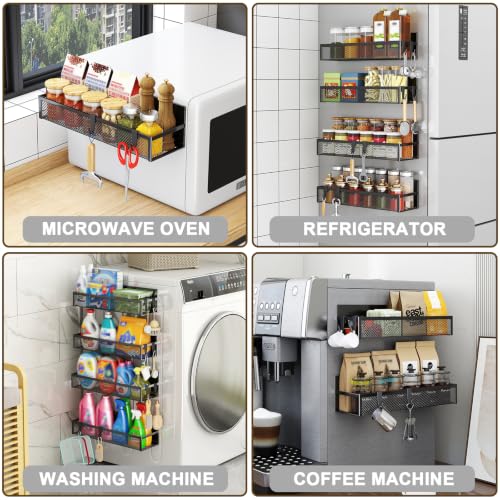 Magnetic Spice Rack for Refrigerator (6 Pack)