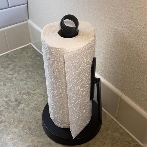 Heavy Duty Paper Towel Holder with Tension Arm (Black)