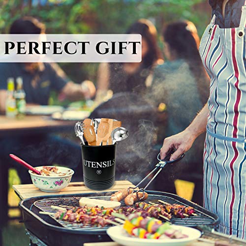 Large Black Kitchen Utensil Holder (black)