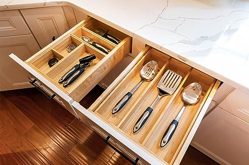 Bamboo Kitchen Utensils Organizer (13 x 17 inch (3 Slots))