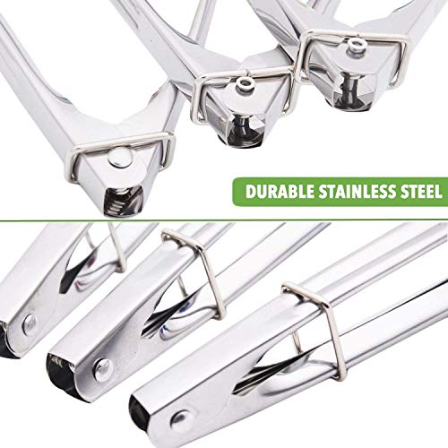 Mini Tongs with Silicone Tips 7 (7-inch / Black)