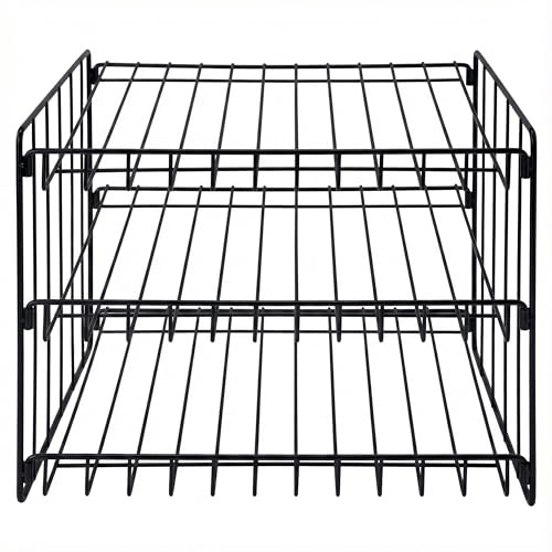 3 Tier Can Storage Organizer Rack in Black (Black / 14.5 x 11.5 x 11 inches)