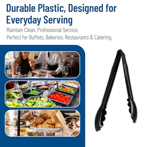 470903 Carly Salad Tong (9" Utility Tong / 1 Pack / Black)