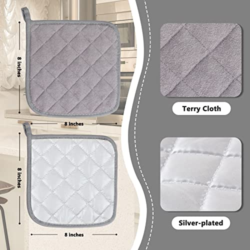 6 Pack Pot Holders for Kitchen Clearance (Gray / 6 pack)