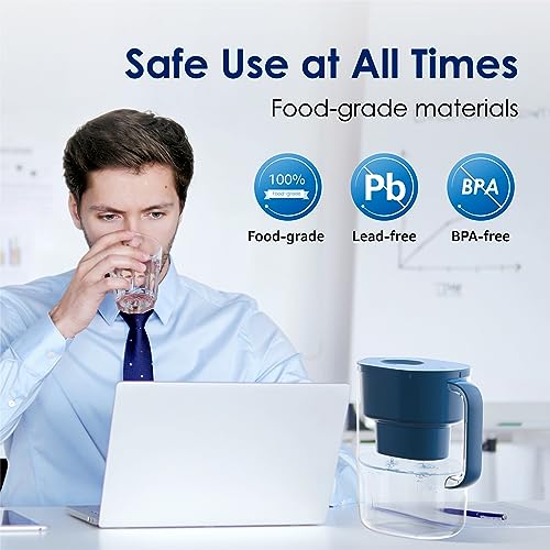 PT 07C Water Filter Pitcher (Classic blue / Classic-Hands Free Design)