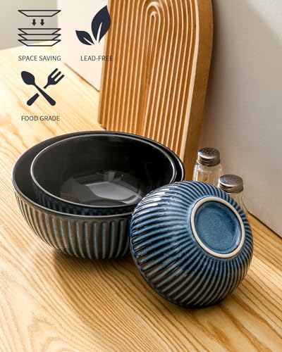 Mixing Bowls of 3 (Blue / 24+42+65 Oz)