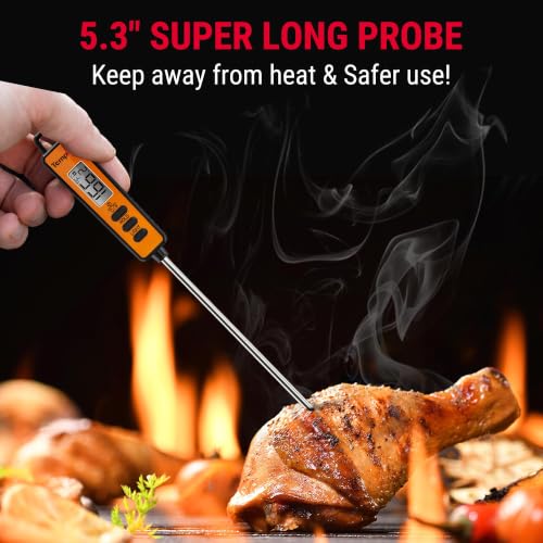 TempScan Infrared Thermometer Gun with Super Long Meat Probe