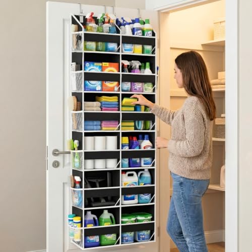 Over The Door Organizer 6 Tiers (Black / 6 Tiers)