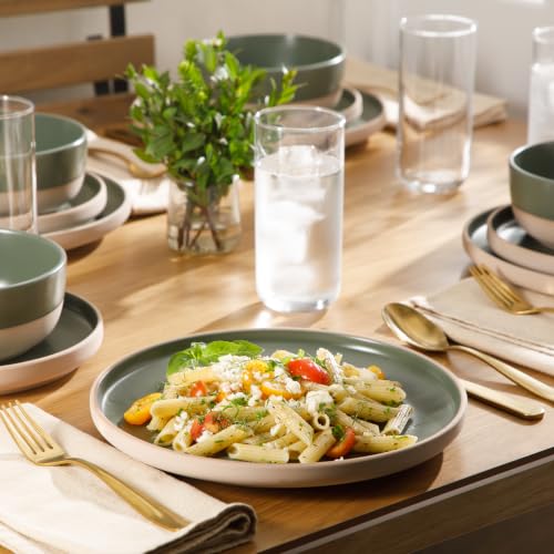 Plates and Bowls Set (Service for 4 (12pcs) / Green (Bluegrass Valley))