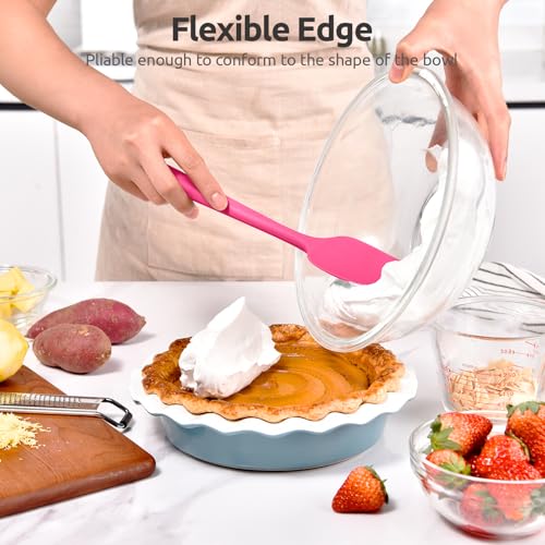 Silicone Spoon Spatula (Rosy Pink / 11.38in (spoon spatula))