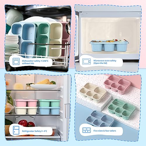 Bento Box Adult Lunch Box (Wheat(Green/Blue/Pink/Beige))