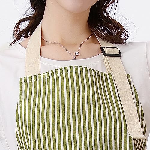 Apron with 2 Pockets (Blue/Green)