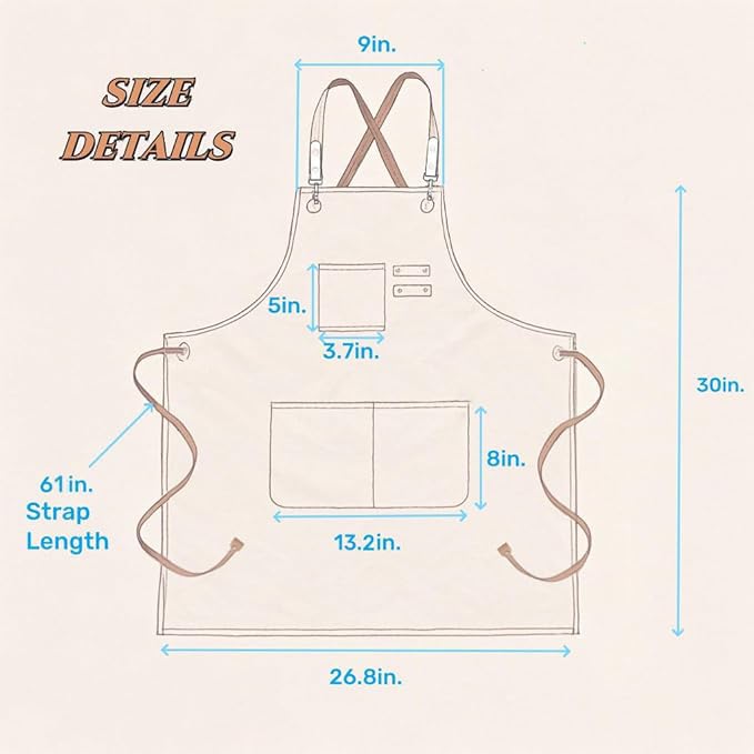 Aprons for Men Women with 3 Pockets (Hot Pink)