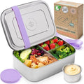 Stainless Steel Bento Box + Condiment Container (Lavender / 47oz / 1400ml)