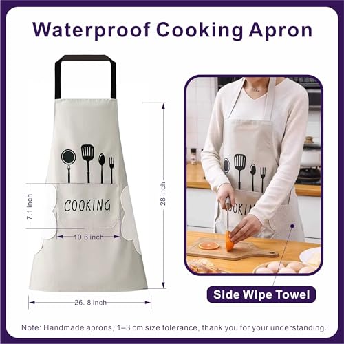 2 Pack Kitchen Apron for Women & Men
