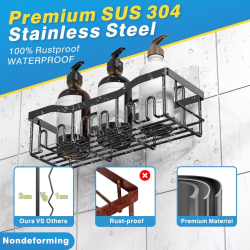 Shower Caddy 2 Pack (Black)