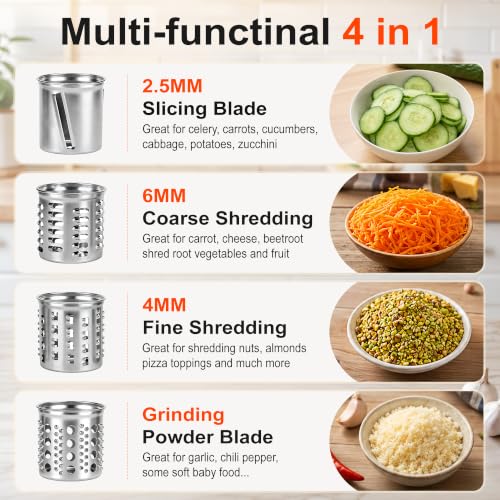 Large Stainless Steel Slicer Shredder Attachment for KitchenAid Mixers