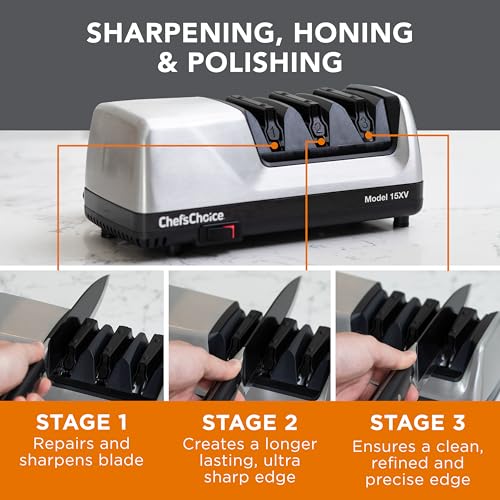 Chef’sChoice 15XV EdgeSelect Professional Electric Knife Sharpener with 100 (3-stage)