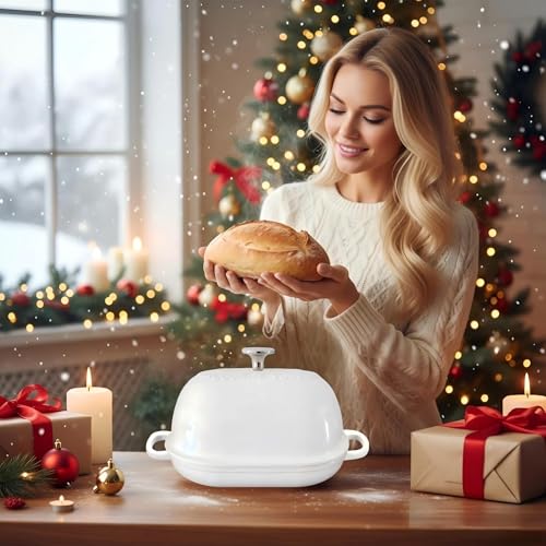 Cast Iron Bread Oven (White / 6QT)