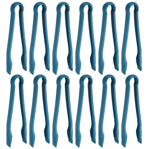 12 Pcs Toaster Tongs (10 Inch / Blue)