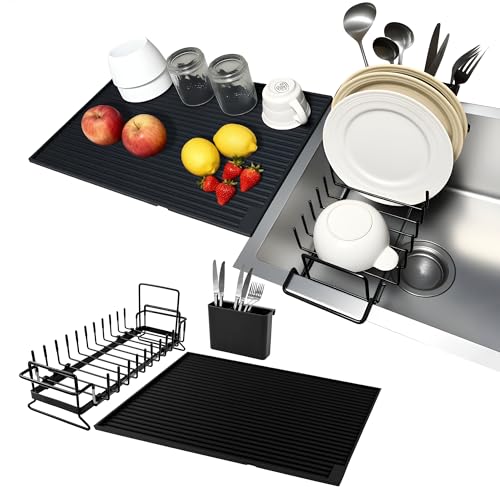 Expandable & Collapsible Dish Drying Rack for Over The Sink and in Sink
