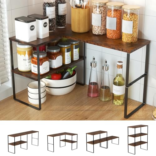 Kitchen Counter Organizer (Rustic Brown / Large)