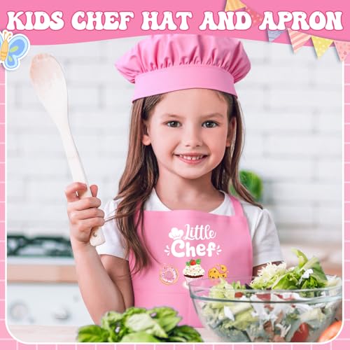 2 Pack Parent and Child Aprons Set Mommy and Me Apron Pink (Pink)