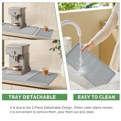 Silicone Coffee Mat 24"x16" (Gray)