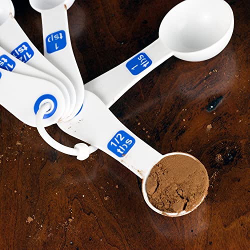 Select Plastic Measuring Spoon Set (1/8 tsp, 1/4 tsp, 1/2 tsp, 1 tsp, 1/2 tbsp, 1 tbsp / Measuring Spoon Set)