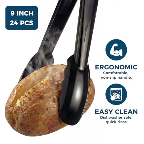 24 Pack Plastic Serving Tongs
