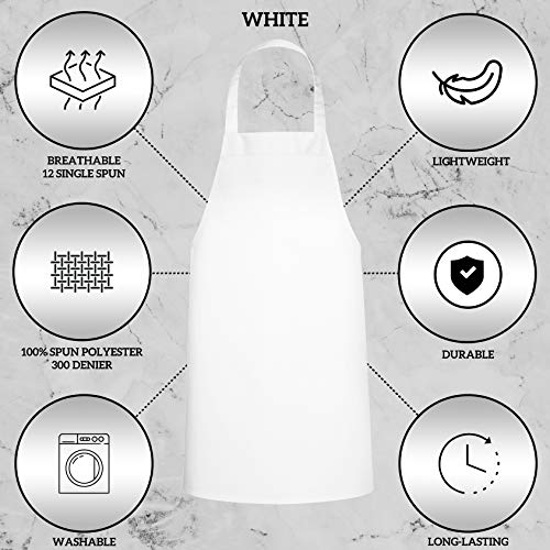 120 Pack Professional Chef Apron (White 120 Pack)