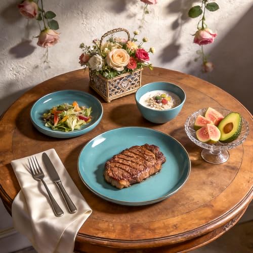 Stoneware Euro (Service for 4 - 20pc Set / Turquoise)