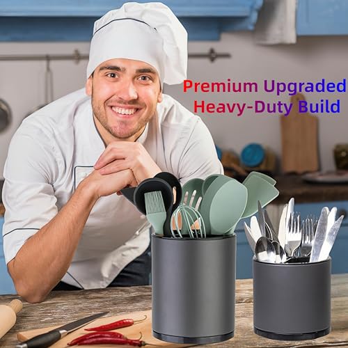 Kitchen Utensil Holder (Large & Medium / grey)