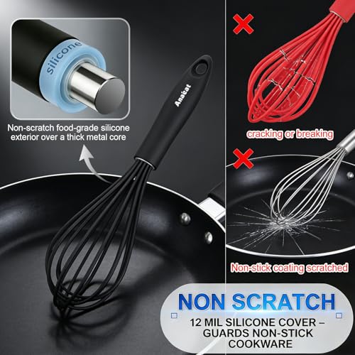 9" Silicone Balloon Whisk (9 inch / 1 Pc Black)